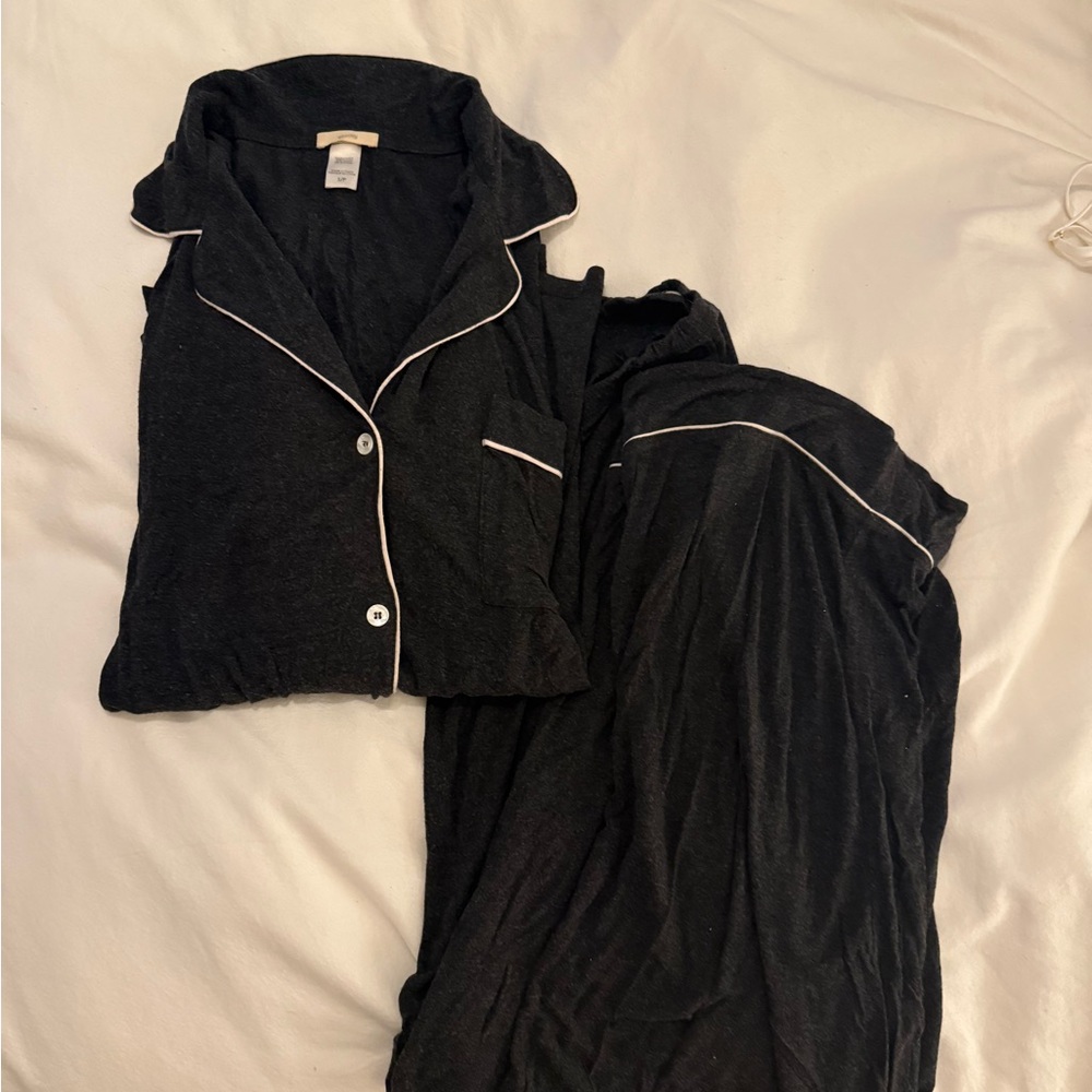 Eberjey Charcoal Grey Gisele TENCEL™ Modal Long PJ Set | Small - Picture 3 of 3